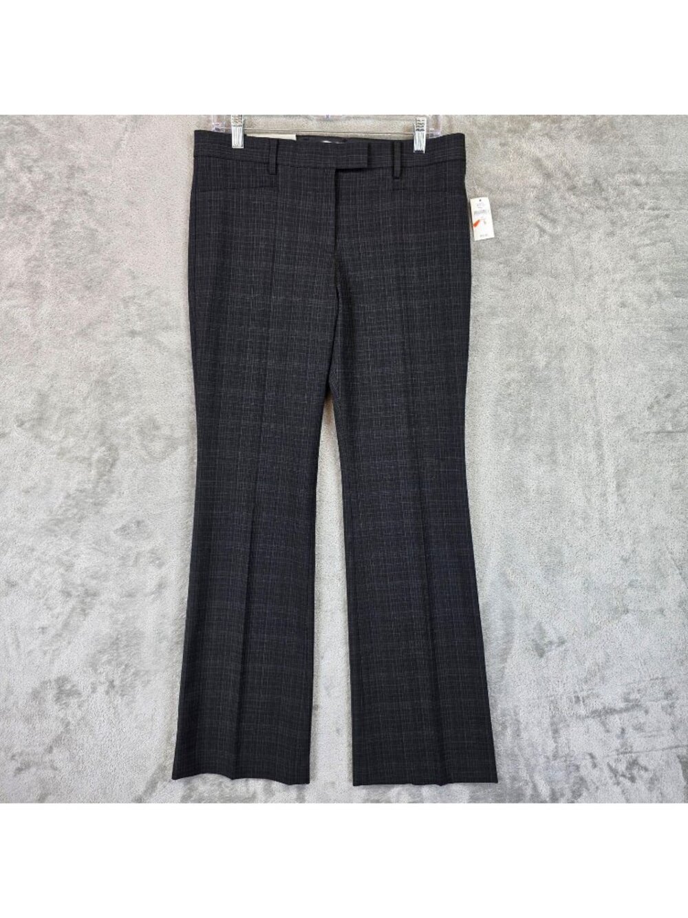 Gap Modern Boot Dress Pants Womens 4 Gray Plaid Twill Slim Stretch Work